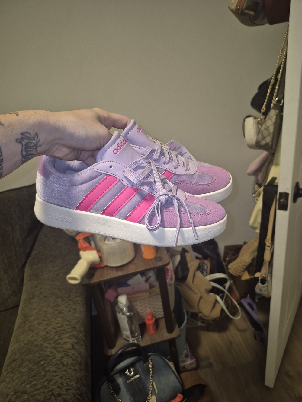 Adidas Women’s Lavender & Pink Casual Sneakers